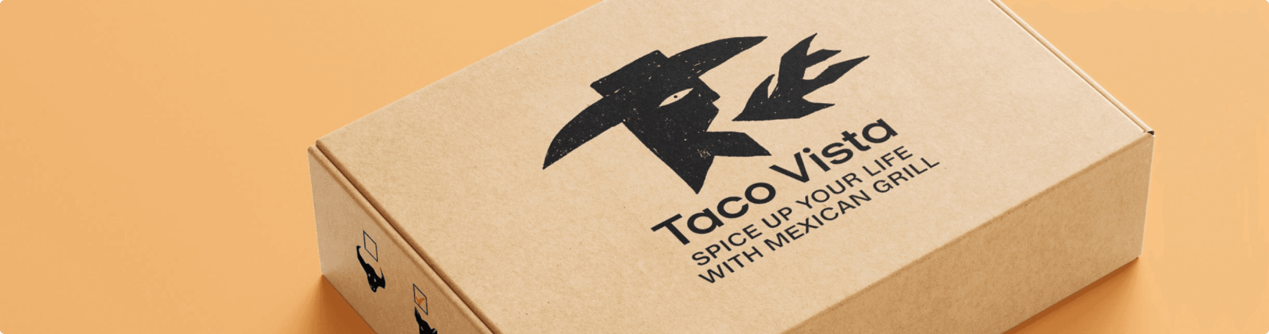 Taco Vista branded packaging box