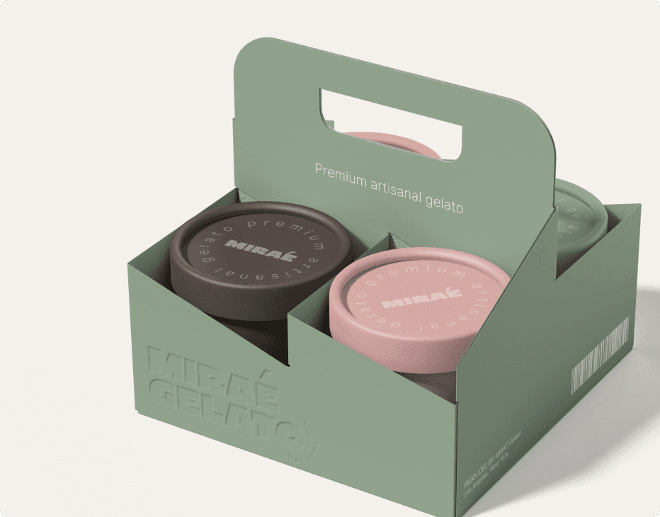 MIRAÉ Gelato branding 2