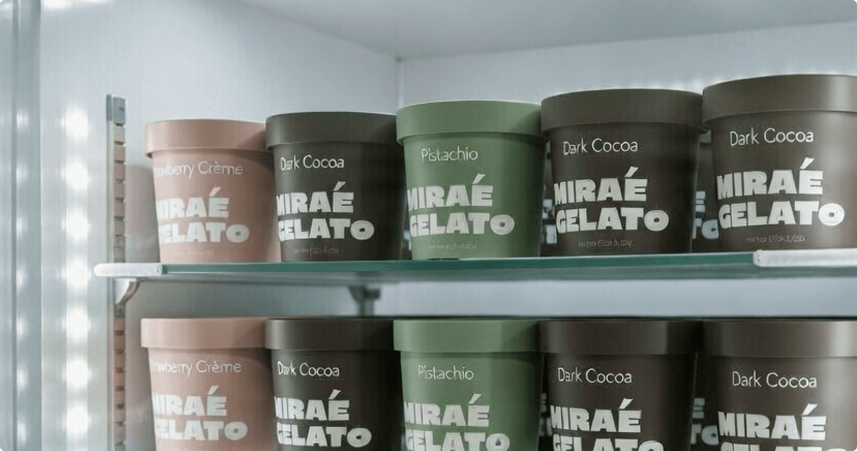 MIRAÉ Gelato branding 6