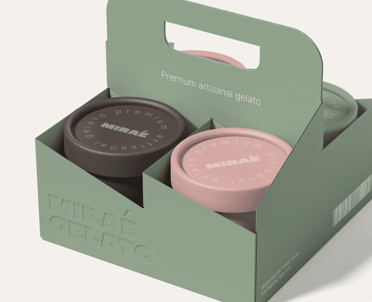 MIRAÉ Gelato branding 2