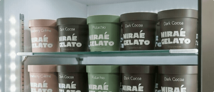 MIRAÉ Gelato branding 5