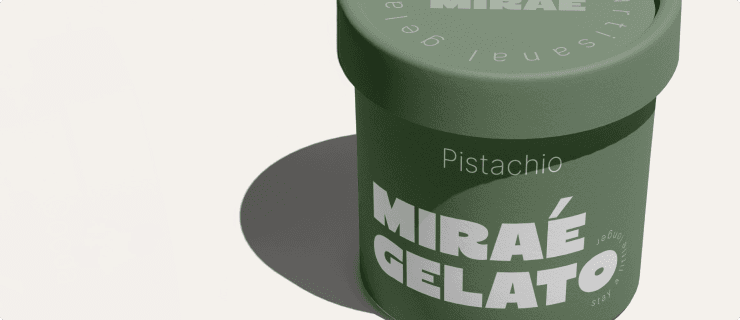 MIRAÉ Gelato branding 6