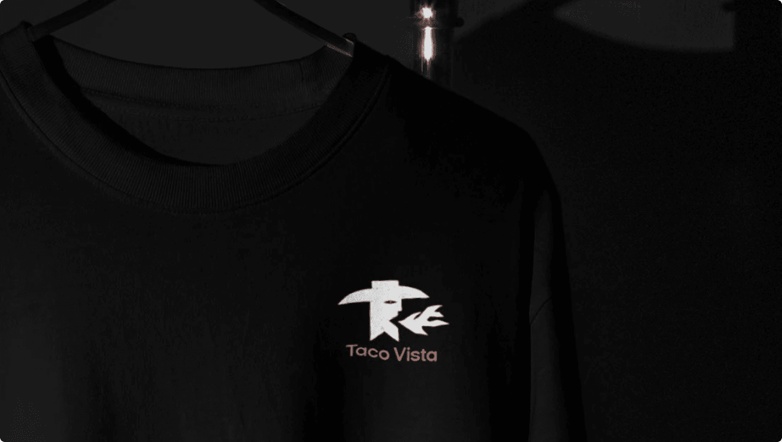 Taco Vista branded t-shirt
